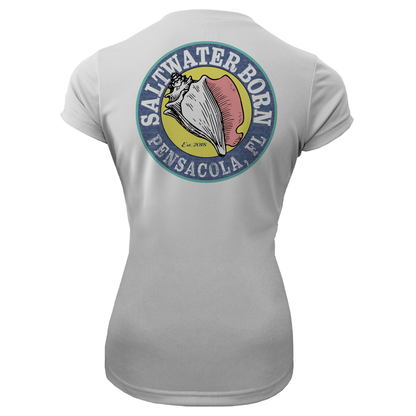 Pensacola, FL "Life Is Better At The Beach" Turtle Women's Short Sleeve UPF 50+ Dry-Fit Shirt