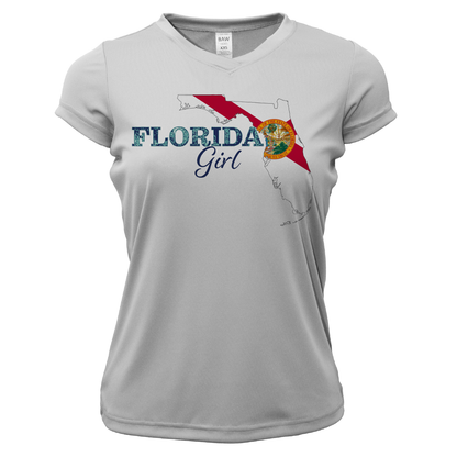Tarpon Springs Florida Girl Women's Short Sleeve UPF 50+ Dry-Fit Shirt