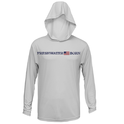 Michigan Freshwater Born Women's Linear Logo Long Sleeve UPF 50+ Dry-Fit Hoodie