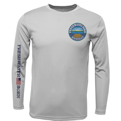 Michigan Freshwater Born Kraken Men's Long Sleeve UPF 50+ Dry-Fit Shirt