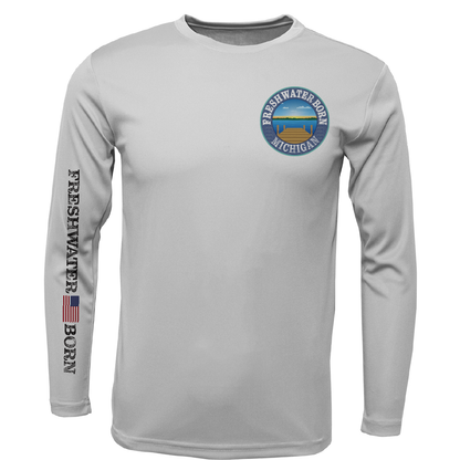 Michigan Freshwater Born "Surrender The Booty" Men's Long Sleeve UPF 50+ Dry-Fit Shirt