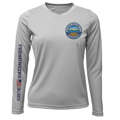 Michigan Freshwater Born Kraken Women's Long Sleeve UPF 50+ Dry-Fit Shirt