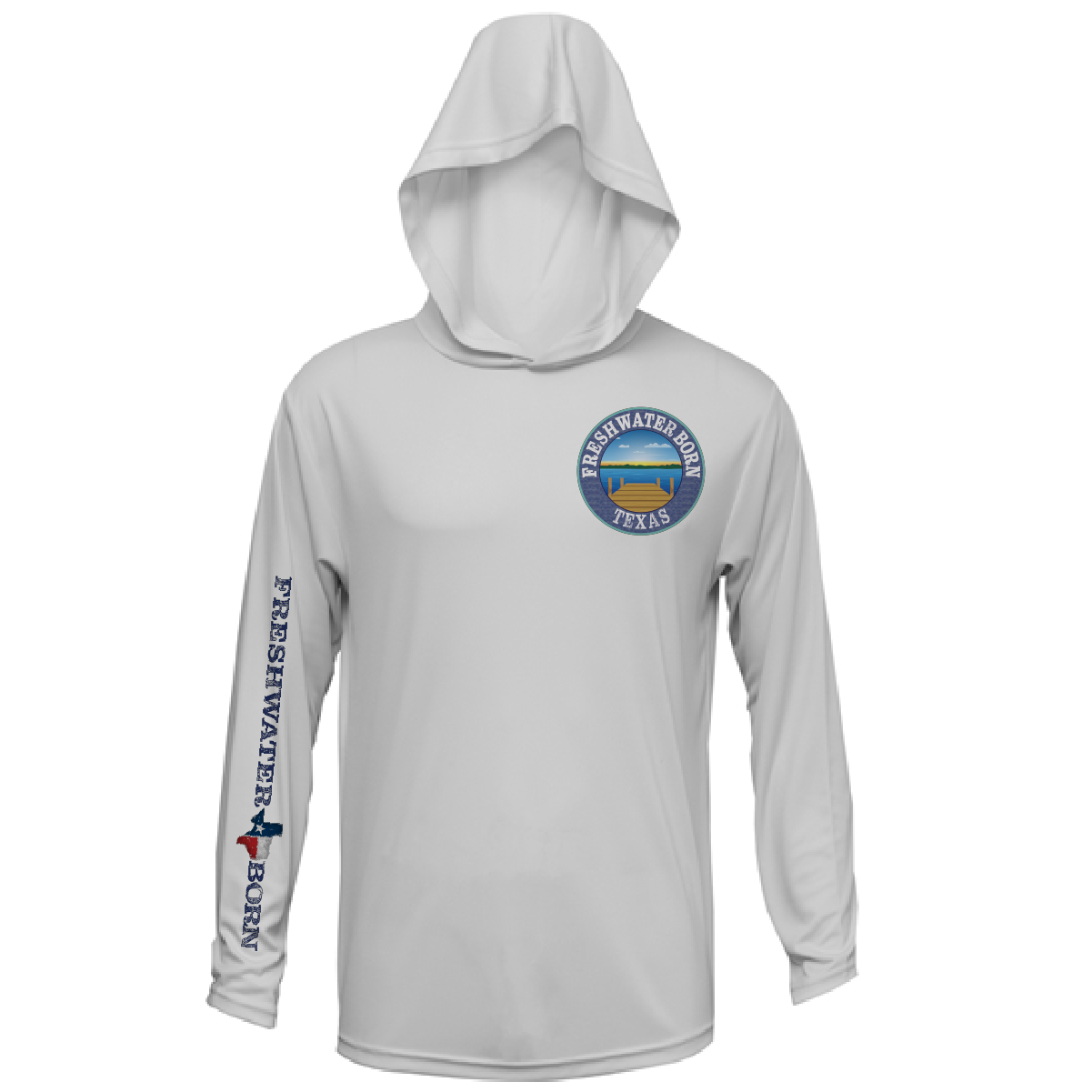 Texas Freshwater Born Kraken Men's Long Sleeve UPF 50+ Dry-Fit Hoodie
