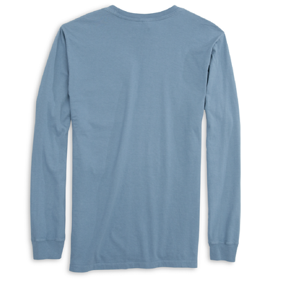 Freshwater Born Linear Logo Men's Cotton Long Sleeve Shirt