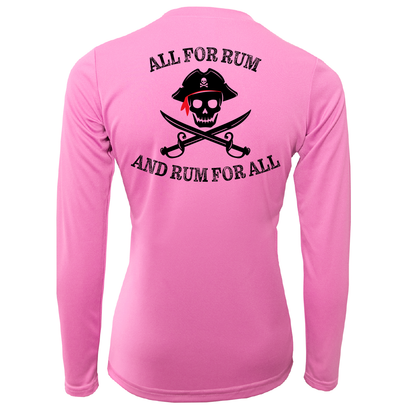 Florida Freshwater Born "All For Rum and Rum For All" Women's Long Sleeve UPF 50+ Dry-Fit Shirt