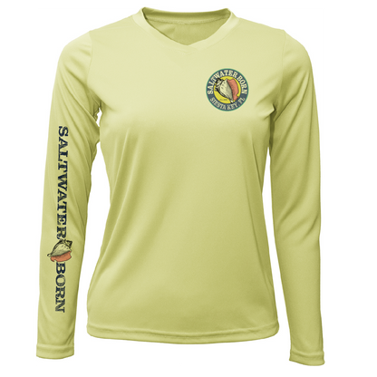 Siesta Key "The Beach Gives me Porpoise" Women's Long Sleeve UPF 50+ Dry-Fit Shirt