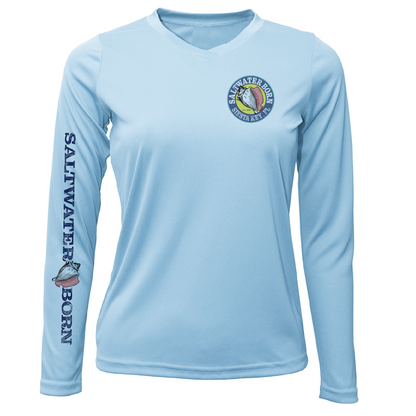 Siesta Key "The Beach Gives me Porpoise" Women's Long Sleeve UPF 50+ Dry-Fit Shirt