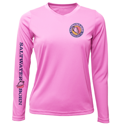 Siesta Key "The Beach Gives me Porpoise" Women's Long Sleeve UPF 50+ Dry-Fit Shirt