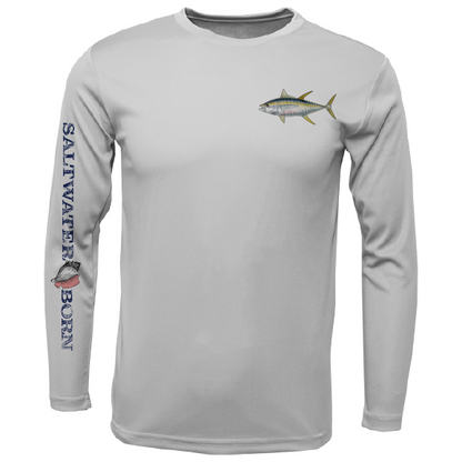 Yellowfin Tuna on Chest Long Sleeve UPF 50+ Dry-Fit Shirt