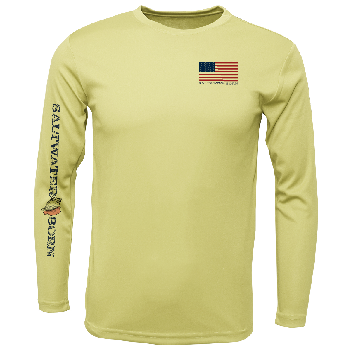 USA Jumbo Gulf Shrimp Long Sleeve UPF 50+ Dry-Fit Shirt