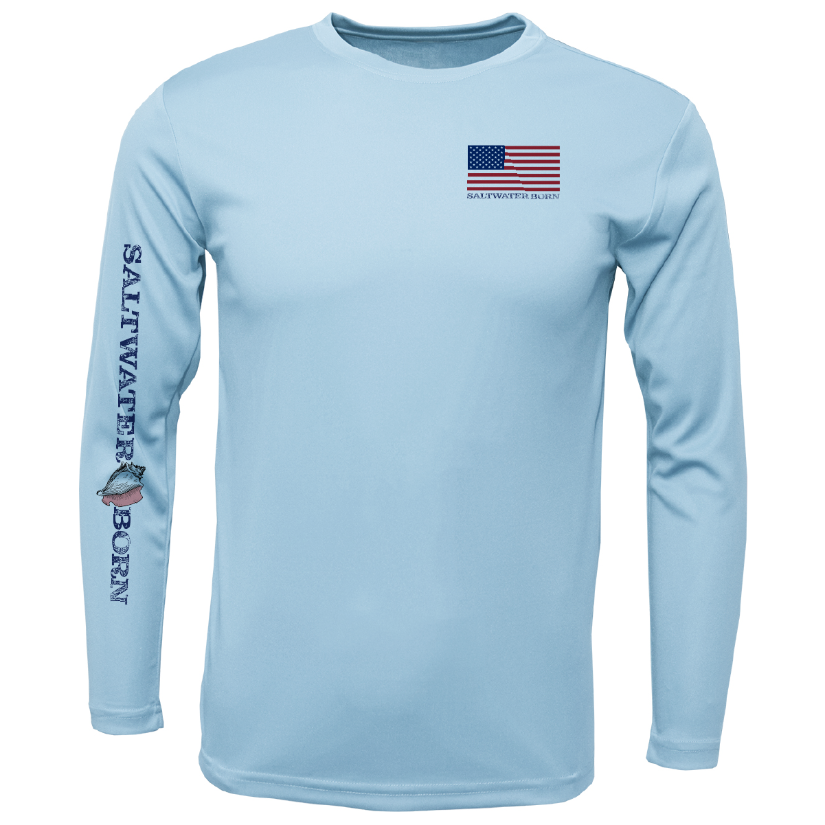 USA Jumbo Gulf Shrimp Long Sleeve UPF 50+ Dry-Fit Shirt