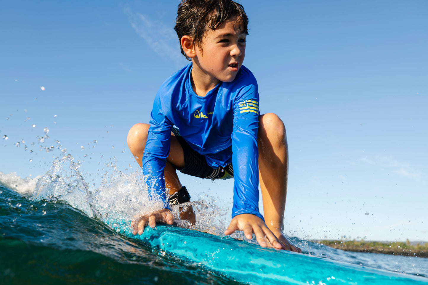 Children's Blue Long Sleeve Rashguard