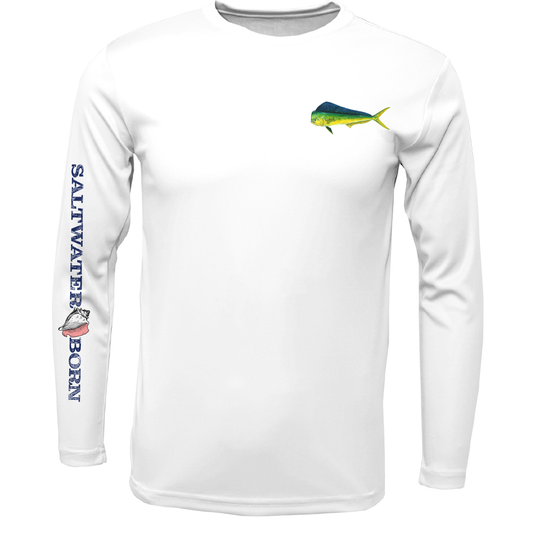 Key West, FL Mahi on Chest Long Sleeve UPF 50+ Dry-Fit Shirt