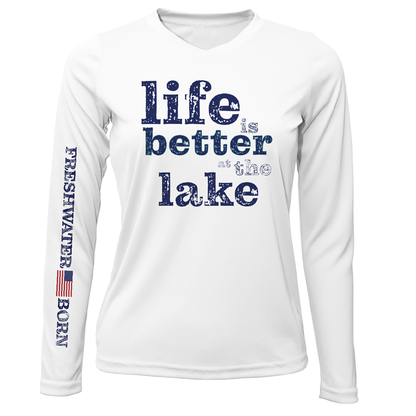 Michigan "Life is Better at the Lake" Women's Long Sleeve UPF 50+ Dry-Fit Shirt
