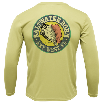 Key West, FL Mahi on Chest Boy's Long Sleeve UPF 50+ Dry-Fit Shirt