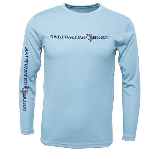 Key West, FL Saltwater Born Boy's Long-Sleeve UPF 50+ Dry-Fit Shirt