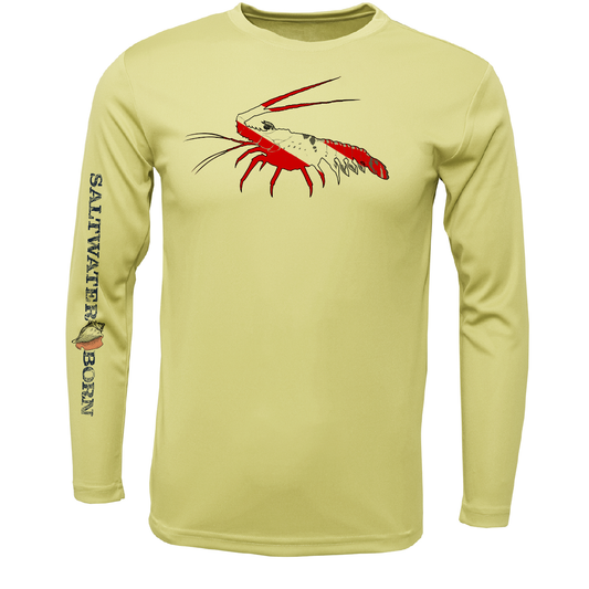 Key West, FL Spiny Lobster Diver Men's Long Sleeve UPF 50+ Dry-Fit Shirt