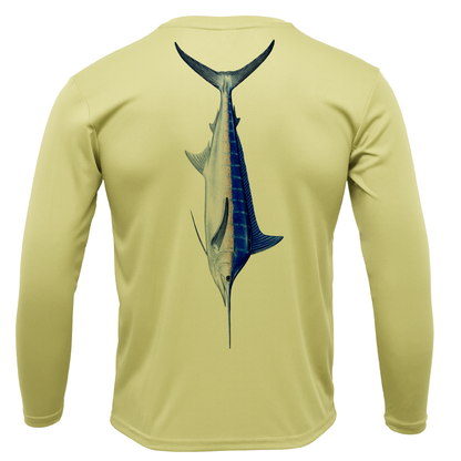 Key West, FL Marlin Boy's Long Sleeve UPF 50+ Dry-Fit Shirt