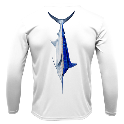 Siesta Key, FL Marlin Men's Long Sleeve UPF 50+ Dry-Fit Shirt