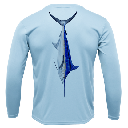 Siesta Key, FL Marlin Men's Long Sleeve UPF 50+ Dry-Fit Shirt