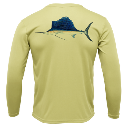 Key West, FL Sailfish Long Sleeve UPF 50+ Dry-Fit Shirt