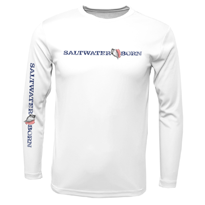 Key West, FL Saltwater Born Boy's Long-Sleeve UPF 50+ Dry-Fit Shirt