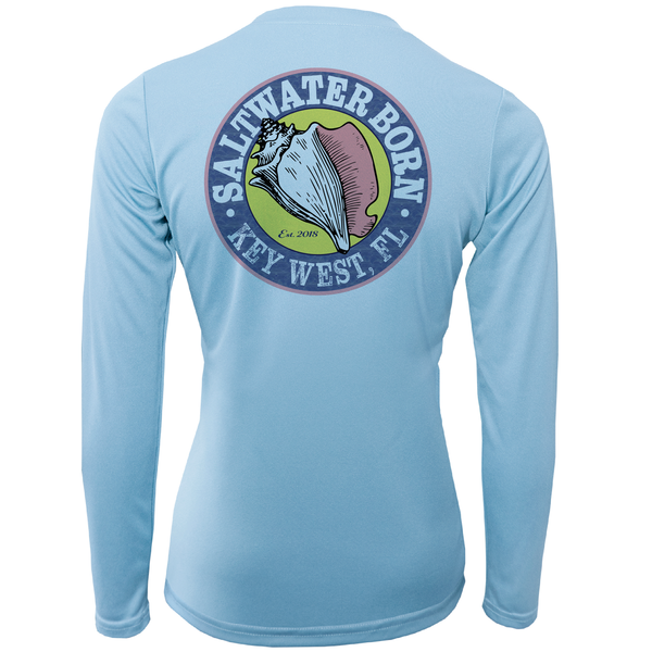 Key West, FL USA Born Girl's Long Sleeve UPF 50+ Dry-Fit Shirt