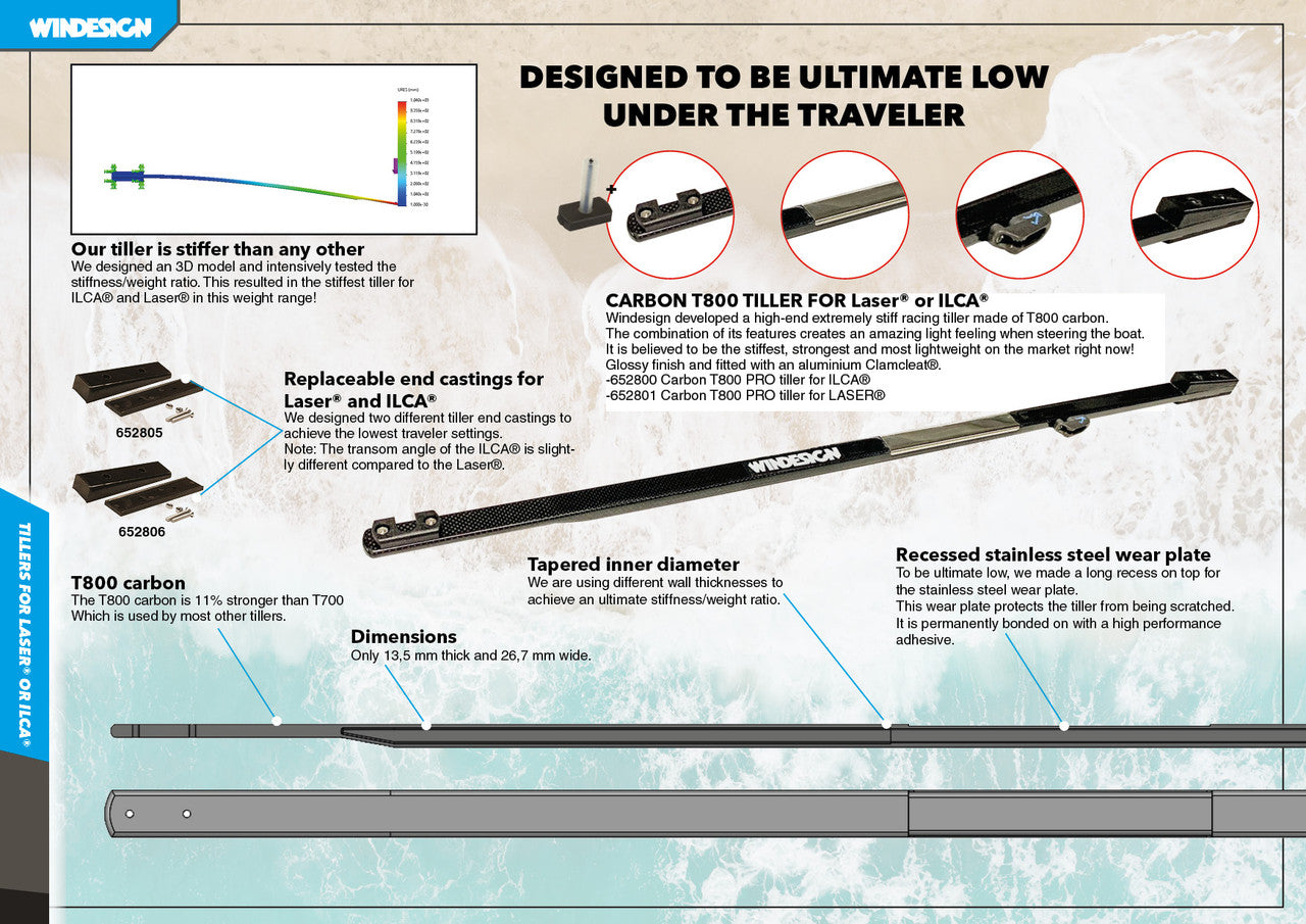 Carbon ILCA/ Laser Tiller