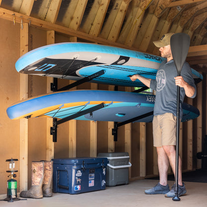 Wall Mounted Kayak Storage Rack | Indoor | 2 Levels | Adjustable