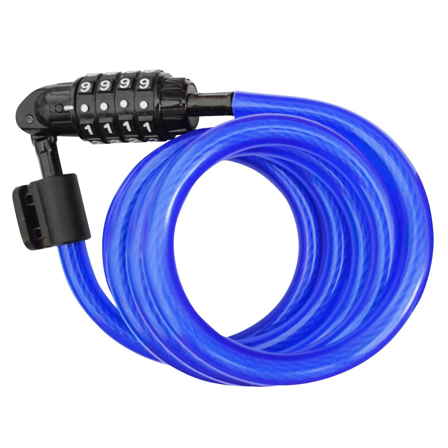 DocksLocks® Bike and Scooter Coiled Security Cable Lock with Resettable Combination and Mounting Bracket (4' or 6') | SendIt Sailing
