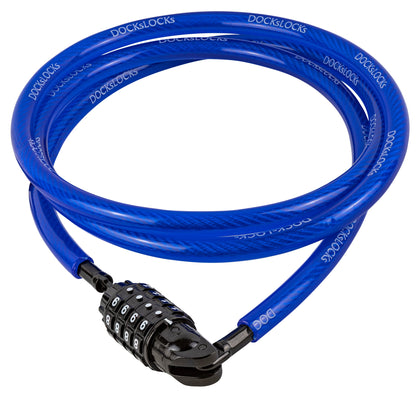 DocksLocks® Anti-Theft Weatherproof Straight Security Cable with Re-settable Combination Lock (5', 10', 15', 20' or 25') | SendIt Sailing