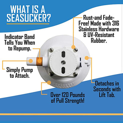 Docktail Boat Table Caddy with SeaSucker Vacuum Mounts