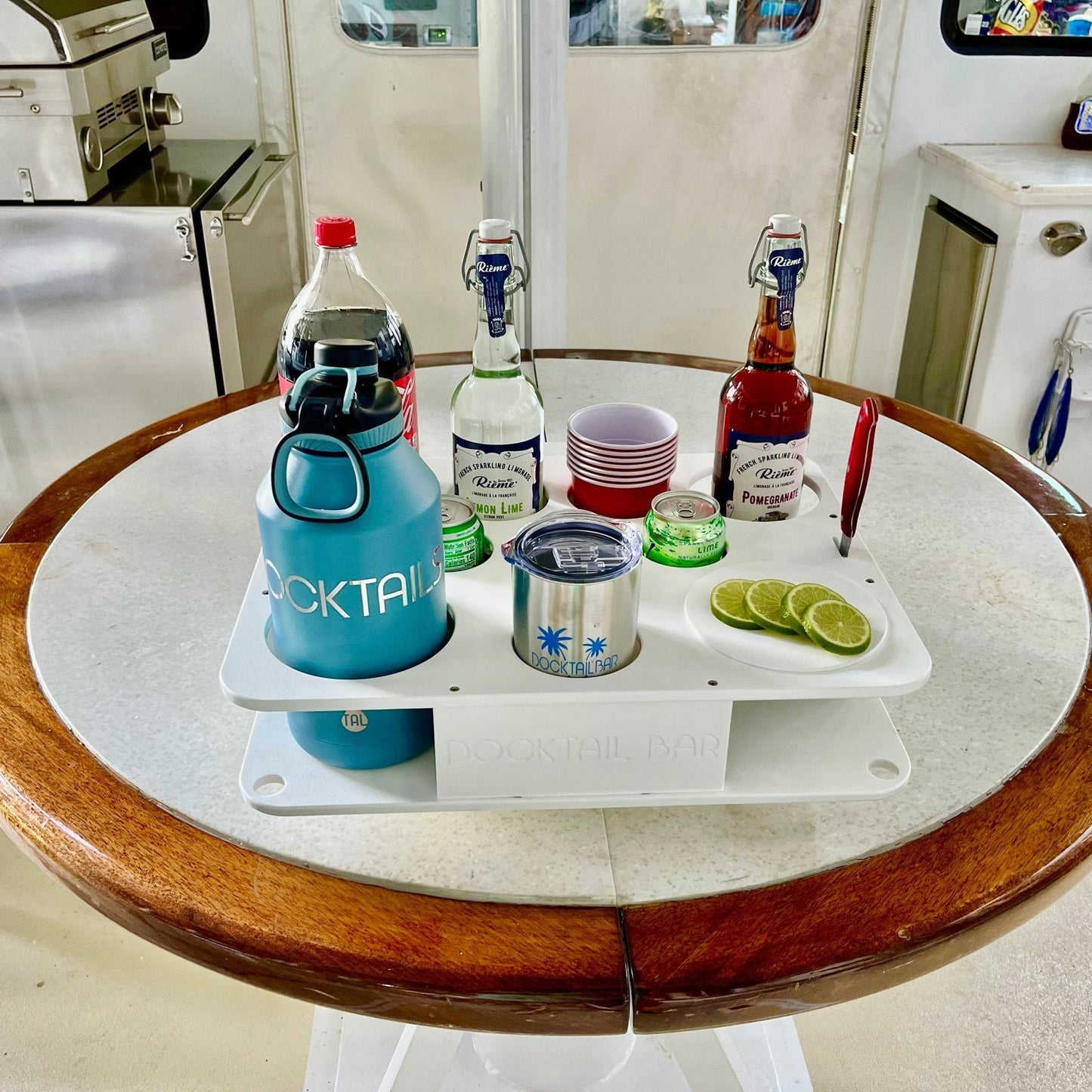 Docktail Boat Table Caddy with SeaSucker Vacuum Mounts