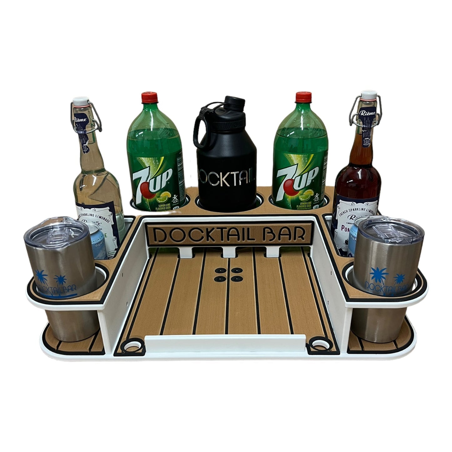Docktail Butler Table with Rod Holder Mount