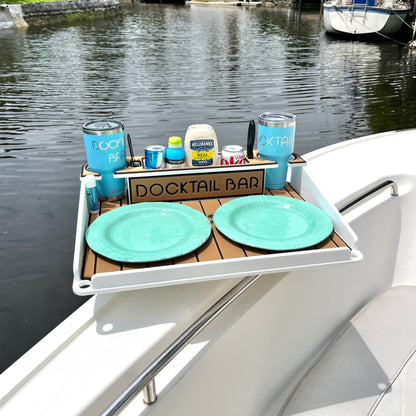 Docktail Utility Table with Rod Holder Mount