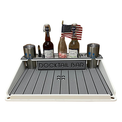 Docktail Utility Table with Pontoon Rail Mount
