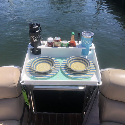 Docktail Utility Table with Pontoon Rail Mount