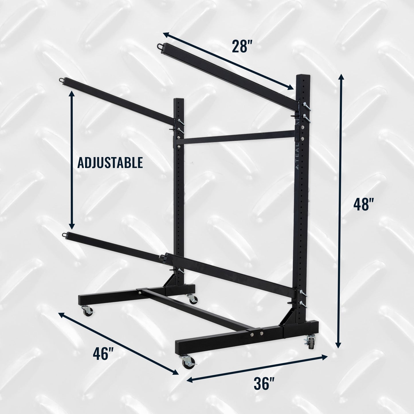 G-Watersport Kayak & Canoe Rack | 2 Levels With Wheels | Single-Sided | Black