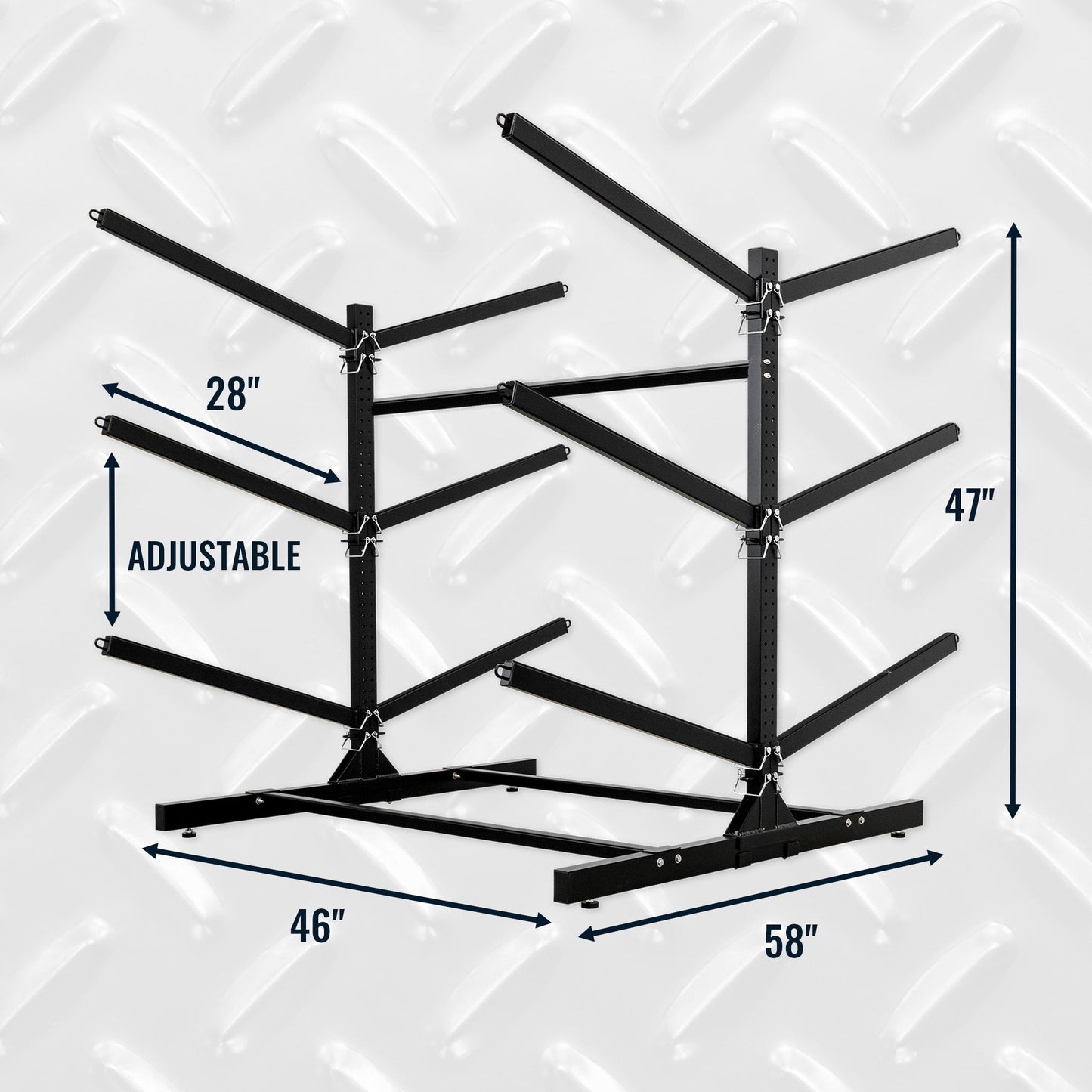Freestanding 6-Level Double-Sided Kayak & Paddleboard Storage Rack – Black