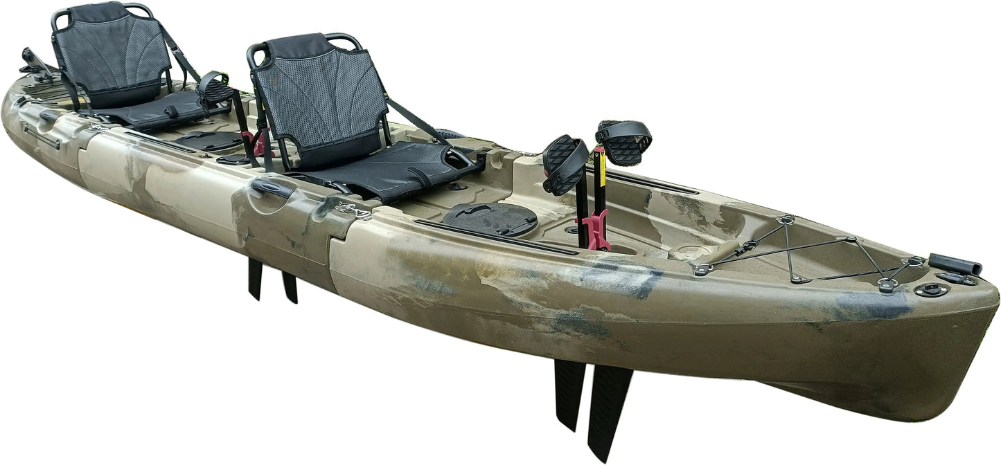 Raptor 14ft Tandem | Fin & Prop Drive | Modular Fishing Kayak