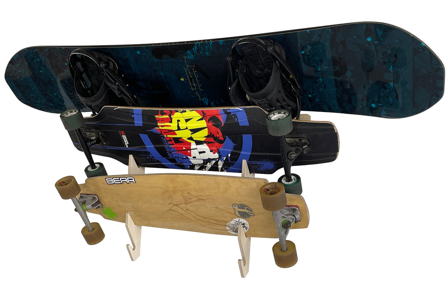 SLOTTED SNOWBOARD WALL STORAGE RACK