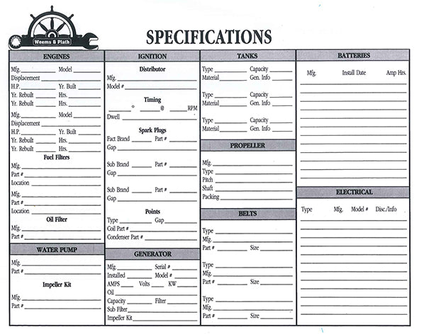 Weems & Plath The Maintenance Log | SendIt Sailing