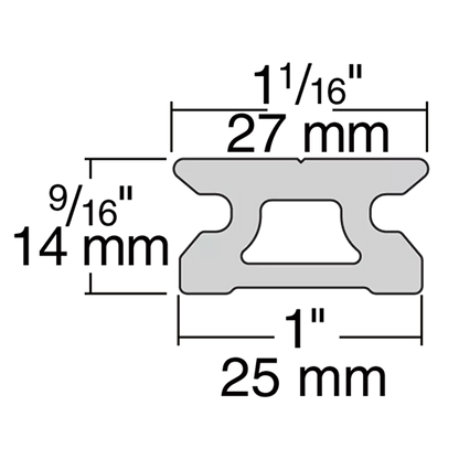 Harken 27mm Low-Beam Pinstop Track — 1.8 m