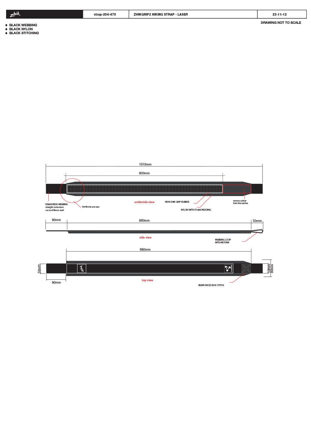 Zhik 470 Zhikgrip II Hiking Strap | SendIt Sailing