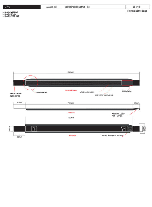 Zhik 420 Zhikgrip II Hiking Strap | SendIt Sailing
