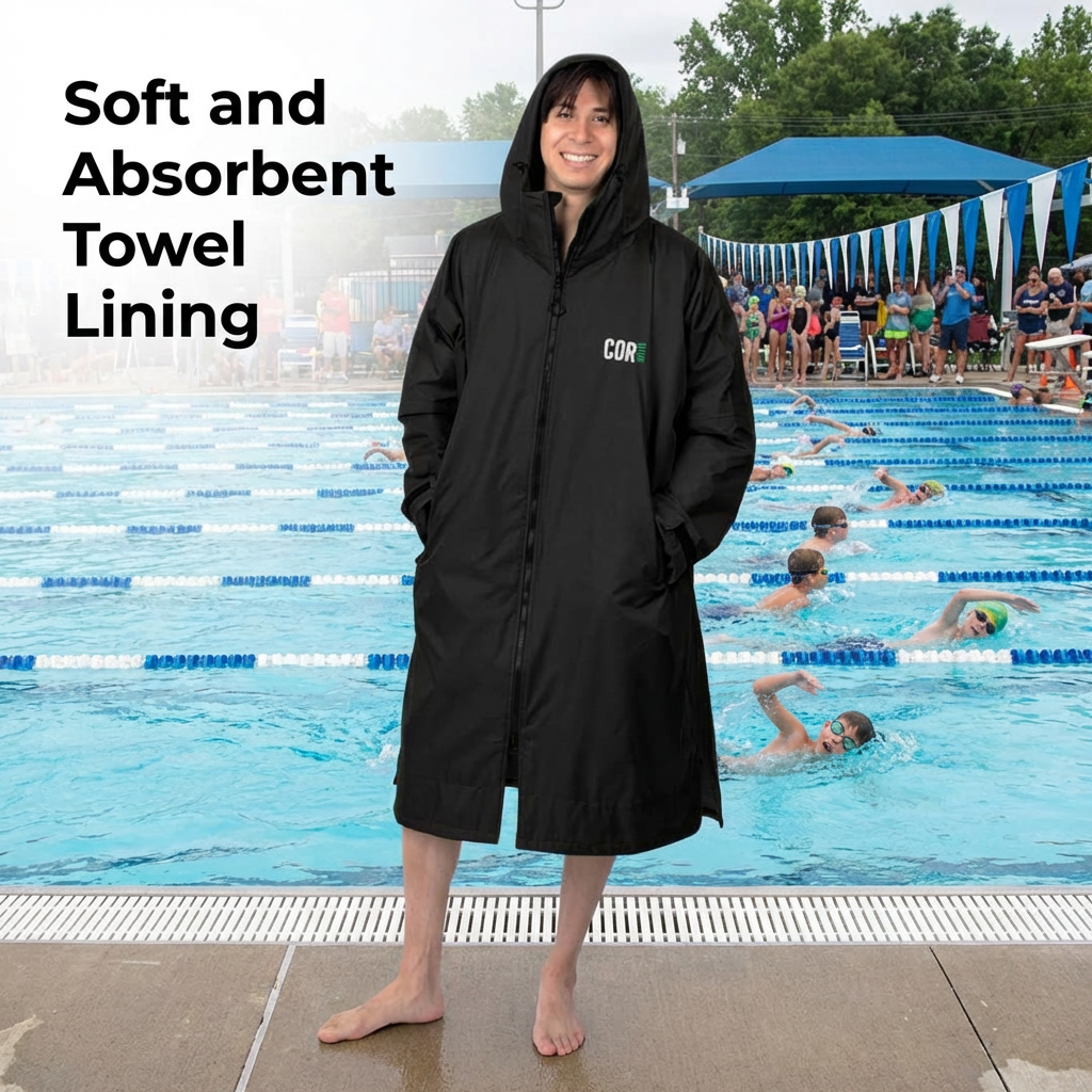 Waterproof Swim Parka | XS-XL (Black)