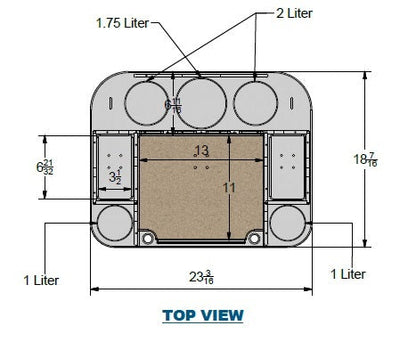 Docktail Butler Table with Rod Holder Mount