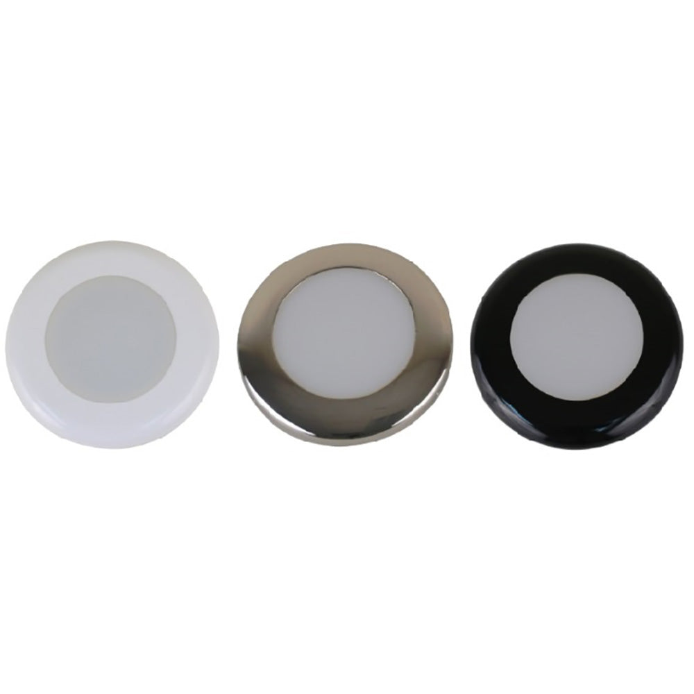 Scandvik A3C Downlight Kit - Cool White with SS, White, and Black Trim Rings | SendIt Sailing