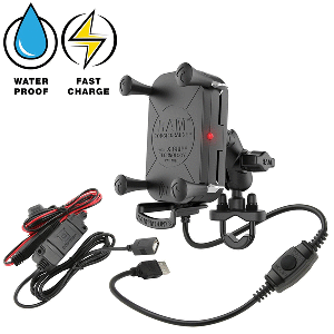 RAM Mount Tough-Charge 15W Waterproof Wireless Charging Motorcycle Mount | SendIt Sailing