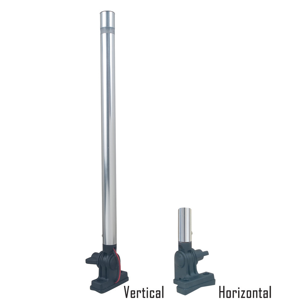 Perko 24in Folding Mount Pole Light - White All Round Light | SendIt Sailing